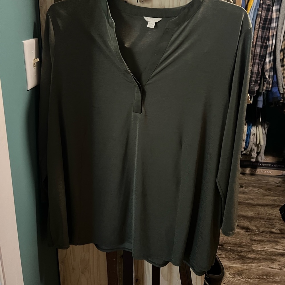 Olive green blouse. Worn once